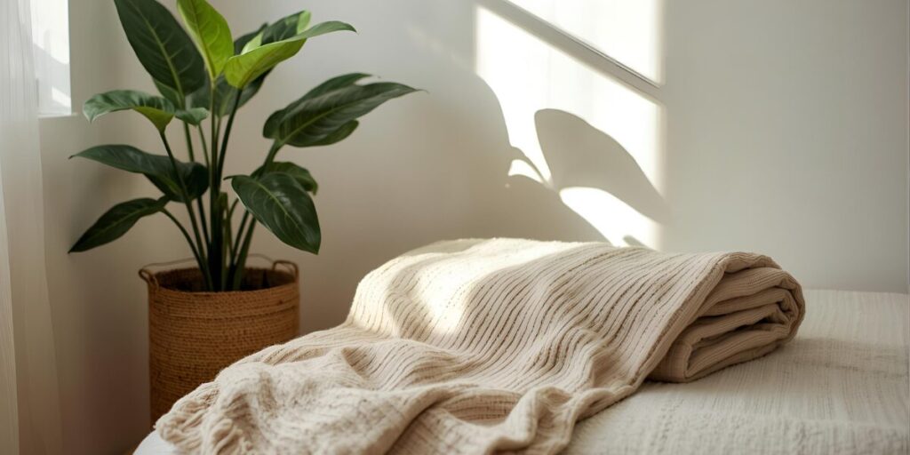 Cosy meditation blanket